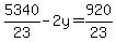 5340%2F23-2y=920%2F23