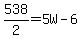 538%2F2=5W-6