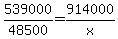 539000%2F48500+=+914000%2Fx