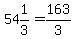 54%261%2F3+=+163%2F3