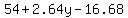 54%2B2.64y-16.68