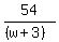 54%2F%28%28w%2B3%29%29