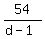 54%2F%28d-1%29