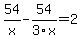 54%2Fx-54%2F3x=2