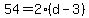 54=2%28d-3%29