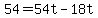 54=54t-18t