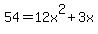54+=+12x%5E2%2B3x