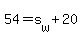 54+=+s%5Bw%5D+%2B+20