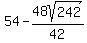 54-48sqrt%28242%29%2F42