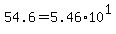 54.6=5.46%2A10%5E1