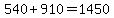 540%2B910=1450