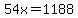 54x+=+1188