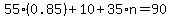55%280.85%29%2B10%2B35%2An=90