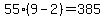 55%289-2%29=385