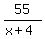 55%2F%28x%2B4%29
