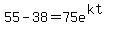 55-38=75e%5E%28kt%29