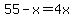55-x+=+4x%29