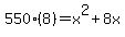 550%288%29=x%5E2%2B8x
