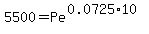 5500=Pe%5E%280.0725%2A10%29