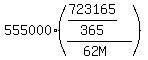 555000%28%28723165%2F365%29%2F%2862M%29%29