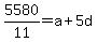 5580%2F11=a%2B5d