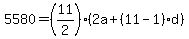 5580=%2811%2F2%29%282a%2B%2811-1%29d%29