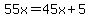 55x=45x%2B5