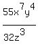 55x%5E7y%5E4%2F%2832z%5E3%29
