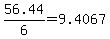 56.44%2F6+=+9.4067