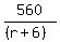 560%2F%28%28r%2B6%29%29
