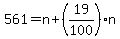 561=n%2B%2819%2F100%29n
