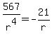 567%2Fr%5E4=-21%2Fr