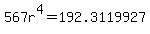 567r%5E4=192.3119927