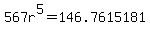 567r%5E5=146.7615181