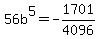 56b%5E5+=+-1701%2F4096