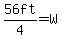 56ft%2F4=+W