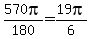 570pi%2F180=19pi%2F6