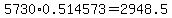 5730%2A0.514573+=+2948.5