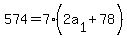 574+=+7%282a%5B1%5D+%2B+78%29