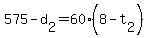 575-d%5B2%5D+=+60%288-t%5B2%5D%29