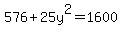 576%2B25y%5E2=1600