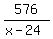 576%2F%28x-24%29