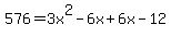 576+=+3x%5E2-6x%2B6x-12