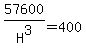 57600%2FH%5E3=400