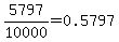 5797%2F10000=0.5797
