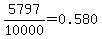 5797%2F10000=0.580