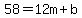 58=12m%2Bb