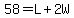 58=L%2B2W