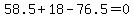 58.5%2B18+-+76.5+=+0