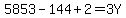 5853-144%2B2=3Y
